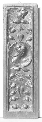 Medallion with bust of man with helmet