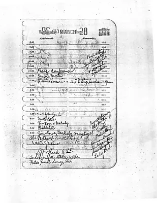 Lyndon Johnson's 1956 Desk Diary I, beginning 3/28/1956
