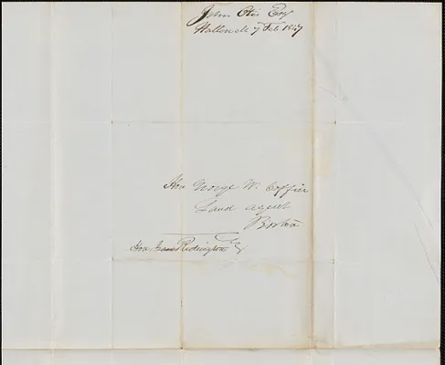 John Otis to George Coffin, 10 February 1847