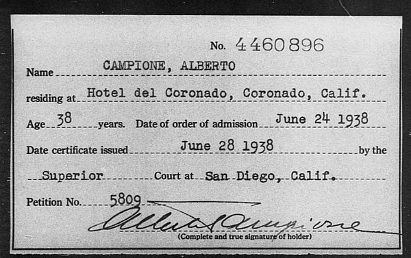 Campione, Alberto - 1938