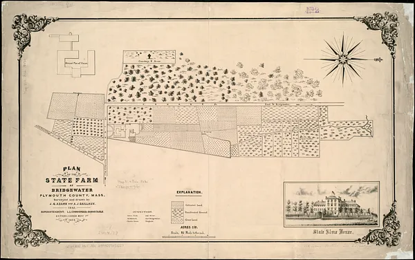Plan of the state farm at Bridgewater, Plymouth County, Mass
