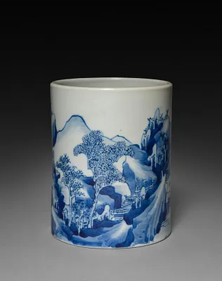 Brush Pot with Landscape