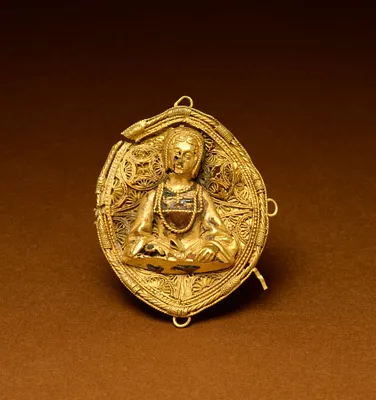 Hat Badge or Pin with a Lady