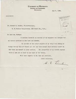 Letters Received to Howard H. Barker [H.H. Barker], May 9, 1928