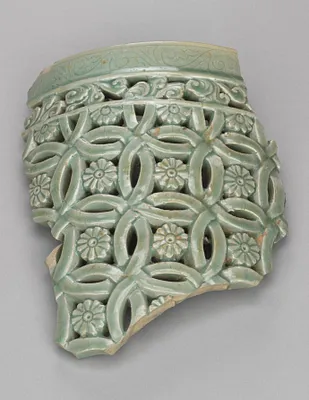 Fragment of Garden Stool with Openwork Design