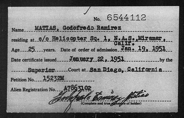 Matias, Godofredo Ramirez - 1951