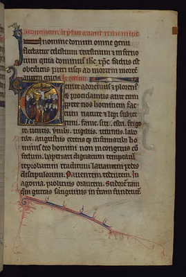 Initial ""V"" with Crucifixion