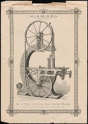 J.A. Fay & Co. band sawing machine