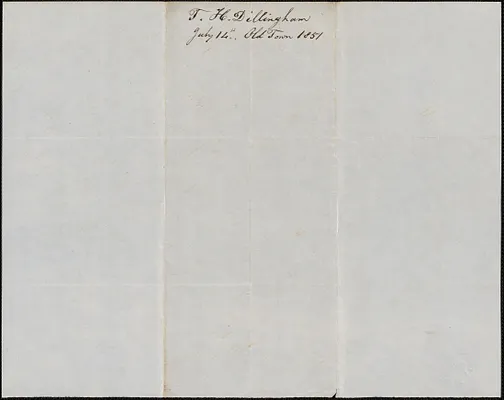 T. H. Dillingham to George Coffin, 14 July 1851