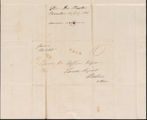 Ira Barton to George Coffin, 20 July 1838