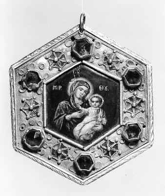 Encoplion with the Virgin and Child and the Crucifixion