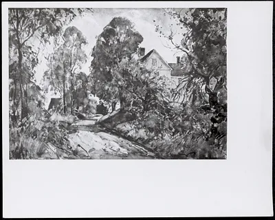 The Lane House, by W. Lester Stevens watercolor on paper