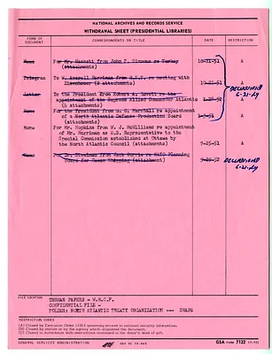 Memorandum from W. J. McWilliams to William Hopkins with Attachments