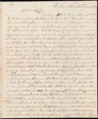 Letter from Lucien Farnam, Andover, to Amos Augustus Phelps, Dec.9.1829