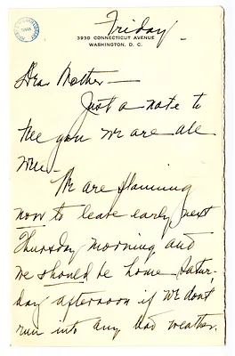 Letter from Bess W. Truman to Madge Gates Wallace
