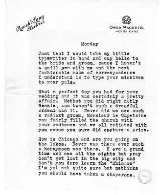 Letter from Mary Ann to Bess W. Truman