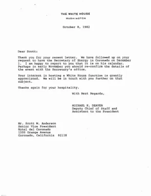 Correspondence – October 1982 (2)