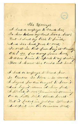 Poem, "The Message"