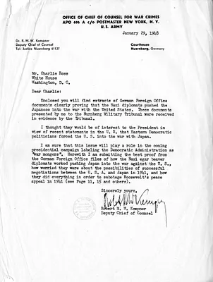 Letter from Robert Kempner to Charles G. Ross