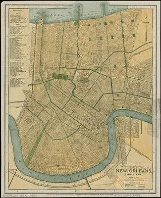 The Matthews-Northrup up-to-date map of New Orleans, Louisiana