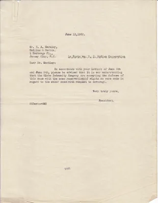 Letters Sent to E.A. Markley, June 10, 1932