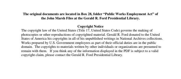 Public Works Employment Act