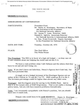October 28, 1975 - Ford, Kissinger, OMB Director James T. Lynn