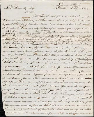 Levi Bradley to George Coffin, 21 September 1844