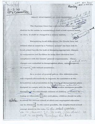 February 16, 1970, Statement--Supreme Court order re Schools