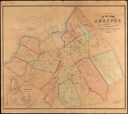 Map of the town of Andover, Essex County, Massachusetts