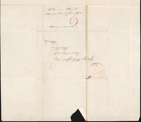 Oliver Frost to George Coffin, 31 January 1838