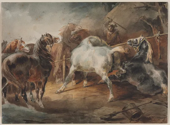 Fighting Horses