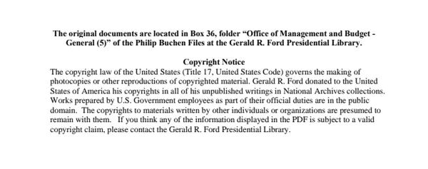 Office of Management and Budget - General (5)