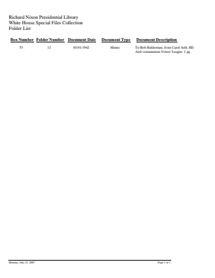 WHSF: Returned, 53-12