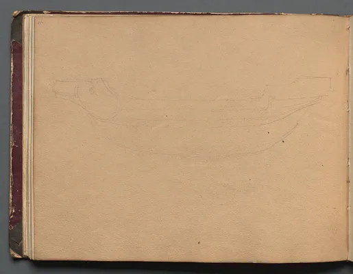 Album with Views of Rome and Surroundings, Landscape Studies, page 19b: Sketch of a boat