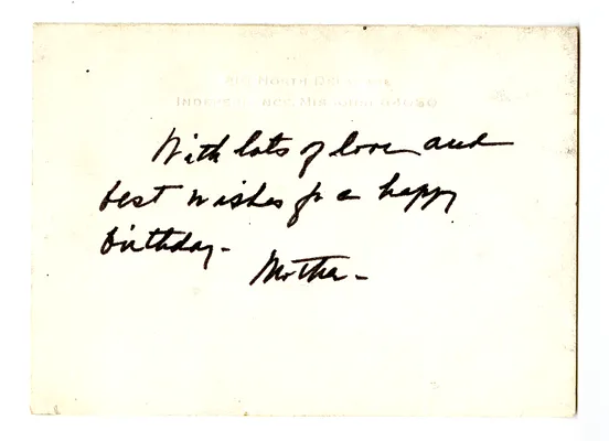 Notes from Bess W. Truman to Margaret Truman Daniel