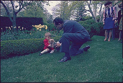 Richard M. Nixon meeting with David Lupi, the National Hearing and Speech Foundation poster child