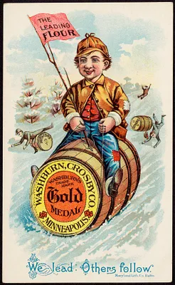Washburn, Crosby Co. Gold Medal, the leading flour - we lead: others follow.