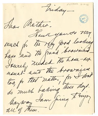 Letter from Bess W. Truman to Madge Gates Wallace