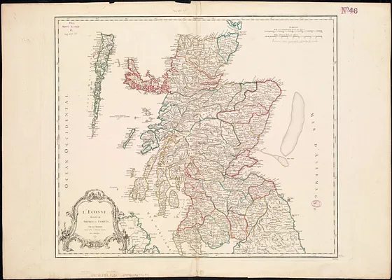 L'Ecosse divisée en shires ou comtés