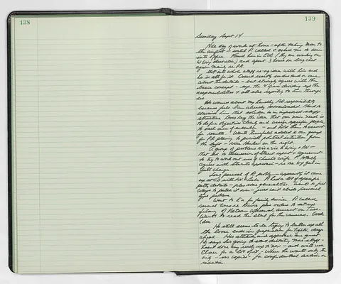 Handwritten journal entry for September 14, 1969