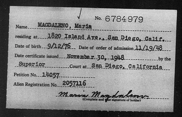 Magdaleno, Maria - 1948