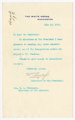 Letter from William Loeb to E. A. Hitchcock