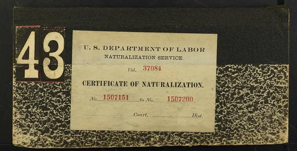 Volume 43, Certificates 1507151 - 1507200, 1920