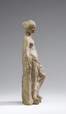 Standing Partially Draped Woman
