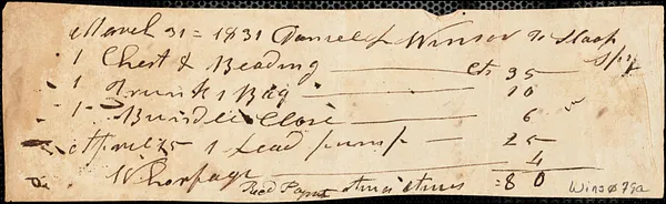 Miscellaneous household receipts