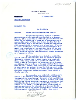 Memorandum from Admiral Robert Dennison to President Harry S. Truman