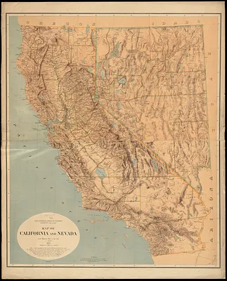 Map of California and Nevada
