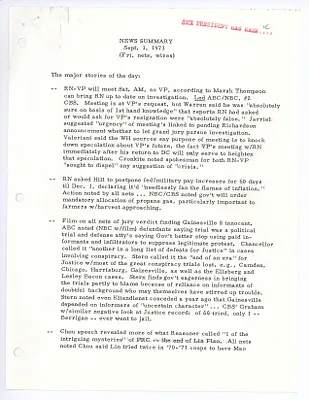 News Summaries - September 1973 [1 of 21]