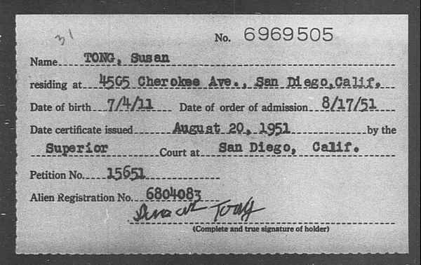Tong, Susan - 1951